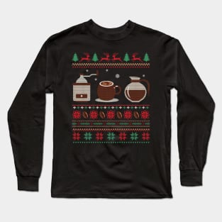 Coffee christmas ugly christmas sweater Long Sleeve T-Shirt